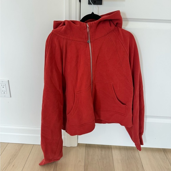 LULULEMON FULL ZIP OVERSIZED SCUBA - CAYENNE - XL/XXL - Picture 2 of 4
